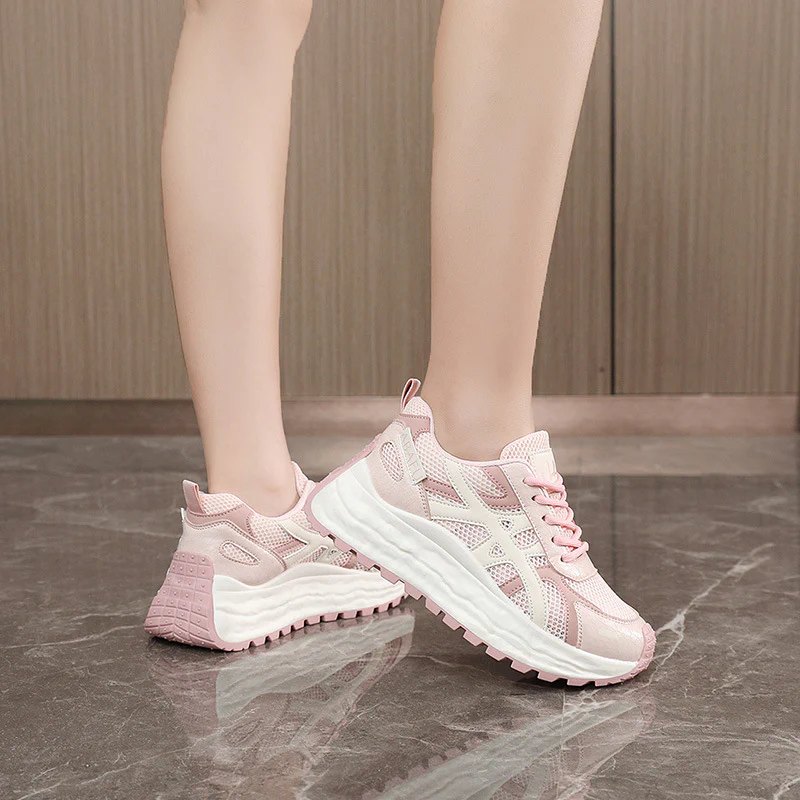 Damen Sneakers mit atmungsaktivem Mesh-Obermaterial und dämpfender Laufsohle Heidi Mode - Image 3