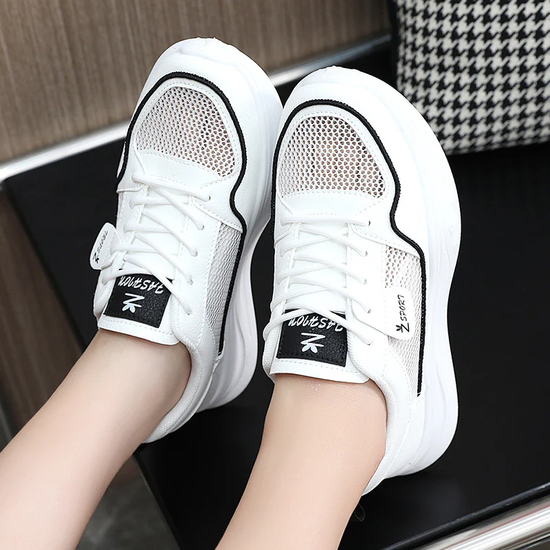 Damen Sneakers mit atmungsaktivem Mesh-Obermaterial und stoßdämpfender Sohle Heidi Mode - Image 3