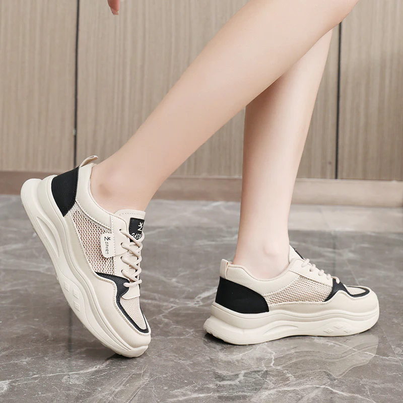 Damen Sneakers mit atmungsaktivem Mesh-Obermaterial und stoßdämpfender Sohle Heidi Mode - Image 4