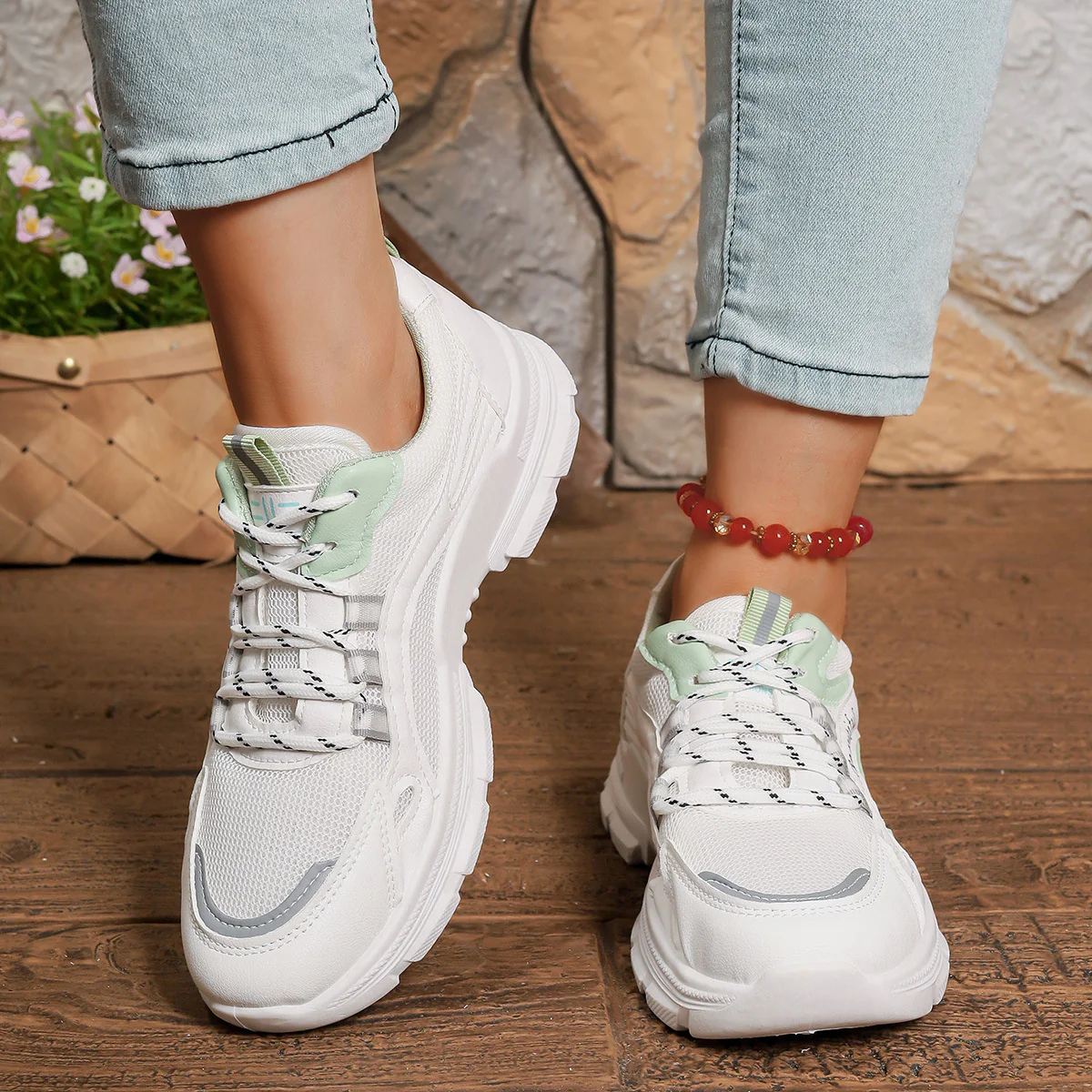 Damen Sneakers mit atmungsaktiver Mesh-Oberfläche und innovativem Dämpfungssystem Heidi Mode
