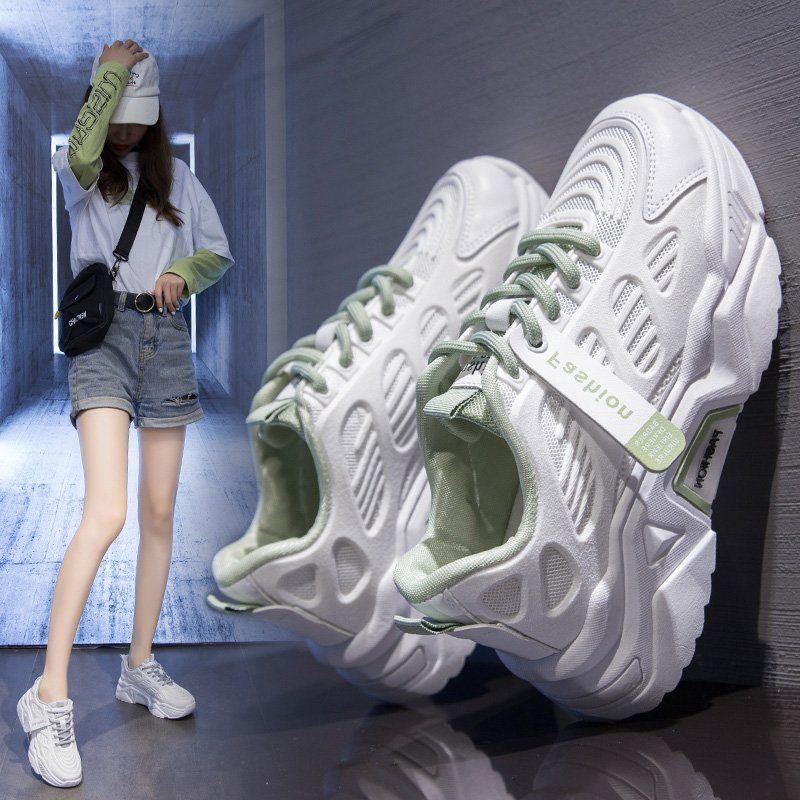 Damen Sneakers mit atmungsaktiver Mesh-Oberfläche und reflektierenden Akzenten Heidi Mode - Image 2