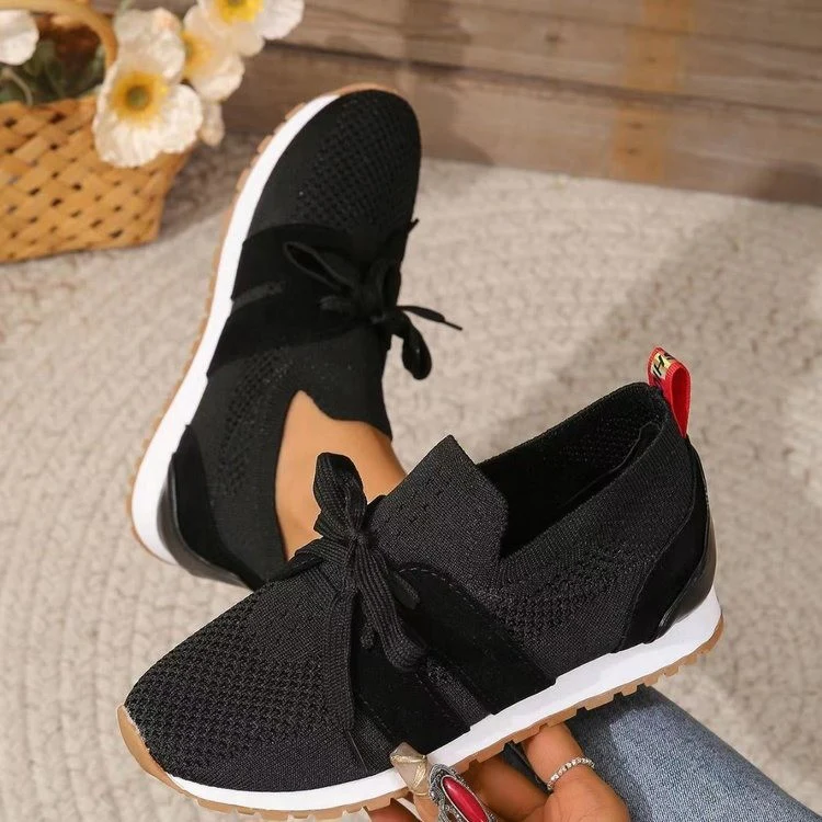 Damen Sneakers mit atmungsaktiver Strickoberfläche und elegantem Schnürdesign Heidi Mode - Image 7