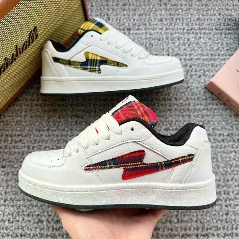 Damen Sneakers mit auffälligem Karomuster und dämpfender Sohle Heidi Mode