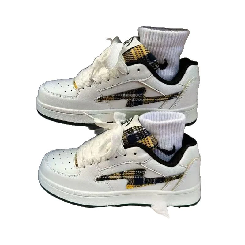 Damen Sneakers mit auffälligem Karomuster und dämpfender Sohle Heidi Mode - Image 5