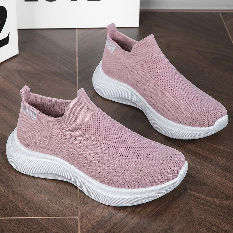 Damen Sneakers mit elastischem Strick-Obermaterial und rutschfester Sohle Heidi Mode - Image 4