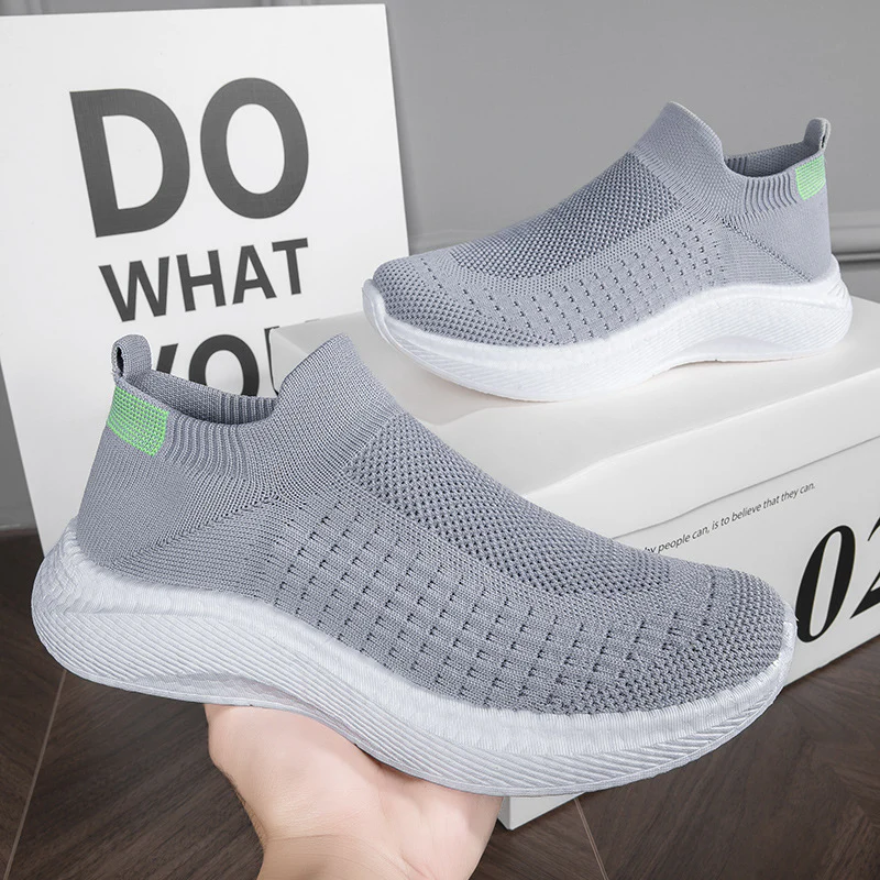 Damen Sneakers mit elastischem Strick-Obermaterial und rutschfester Sohle Heidi Mode - Image 5