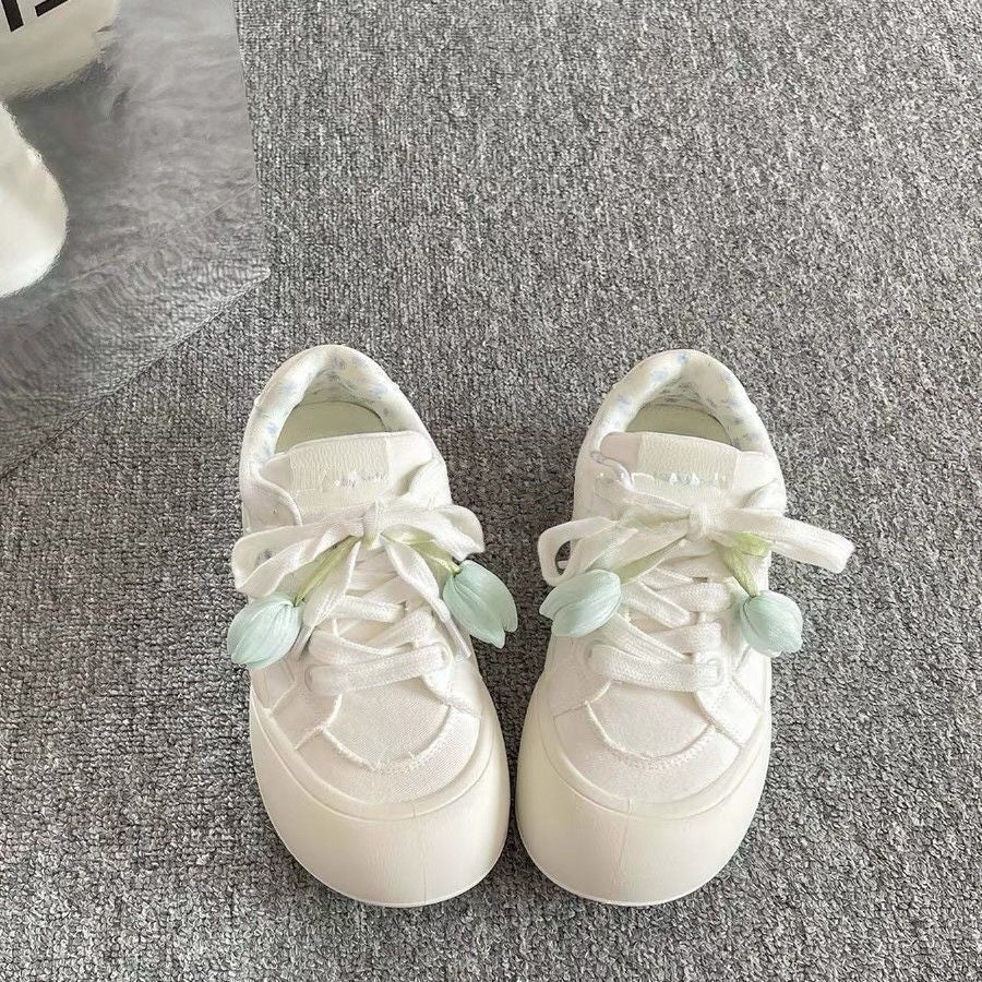 Damen Sneakers mit elegantem Rüschen-Design und gepolsterter Sohle Heidi Mode - Image 3