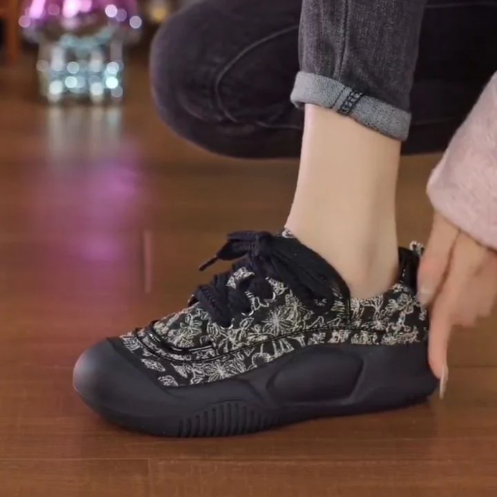 Damen Sneakers mit floralem Muster und rutschfester Sohle Heidi Mode - Image 2