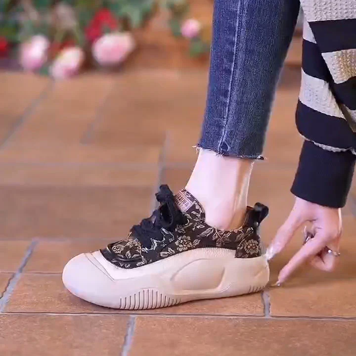 Damen Sneakers mit floralem Muster und rutschfester Sohle Heidi Mode - Image 6