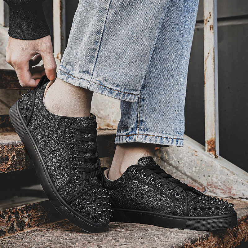 Damen Sneakers mit funkelndem Obermaterial und Nieten-Design Heidi Mode - Image 4