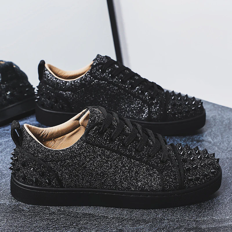 Damen Sneakers mit funkelndem Obermaterial und Nieten-Design Heidi Mode - Image 7