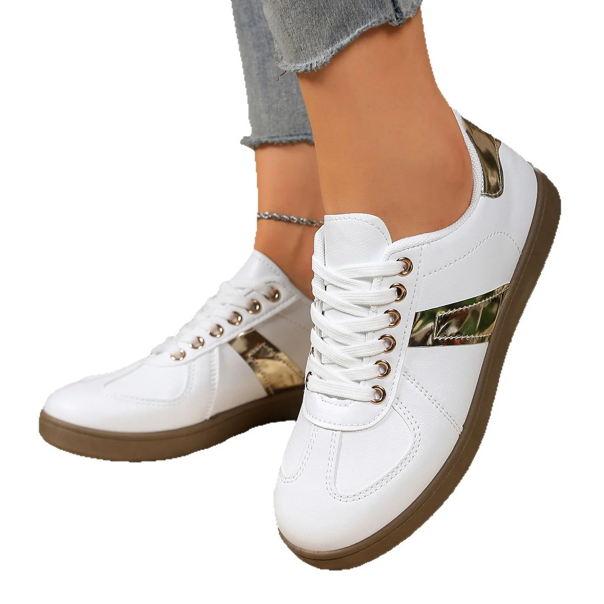 Damen Sneakers mit glänzenden Akzenten und bequemem Fußbett Heidi Mode - Image 5