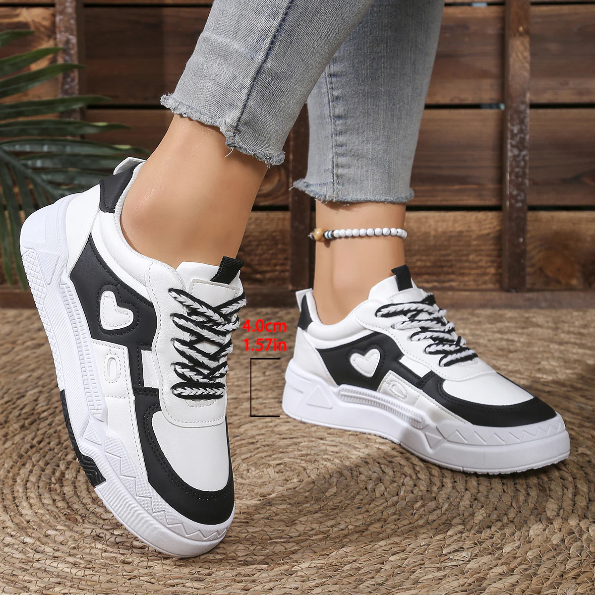 Damen Sneakers mit herzförmigem Design und dämpfender Sohle Heidi Mode - Image 3