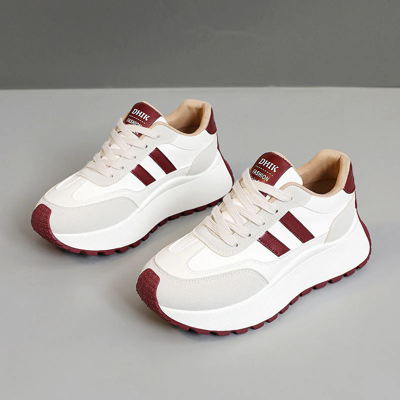 Damen Sneakers mit hohem Plateau und atmungsaktivem Obermaterial Heidi Mode - Image 2