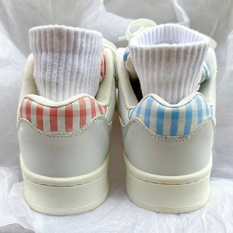 Damen Sneakers mit karierter Applikation und bequemer Dämpfung Heidi Mode - Image 4