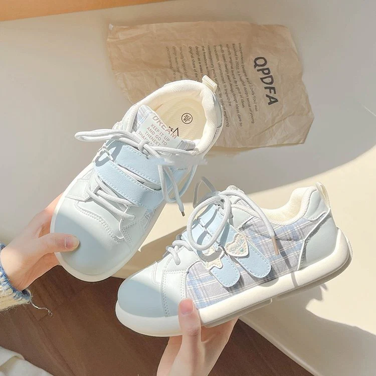 Damen Sneakers mit Karo-Muster und komfortablem Klettverschluss Heidi Mode - Image 4