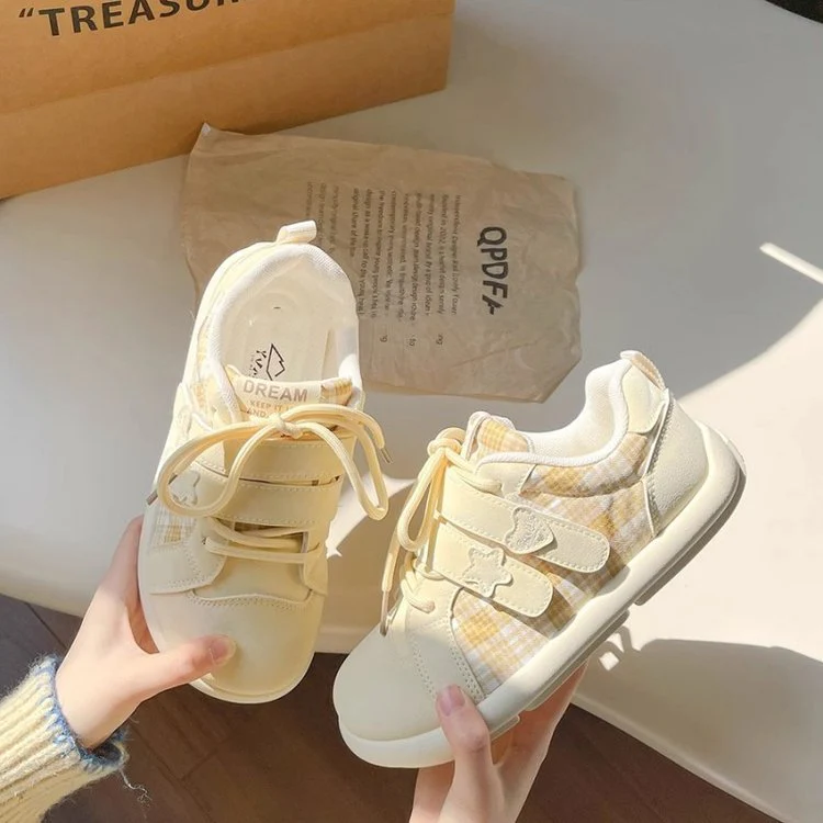 Damen Sneakers mit Karo-Muster und komfortablem Klettverschluss Heidi Mode - Image 5