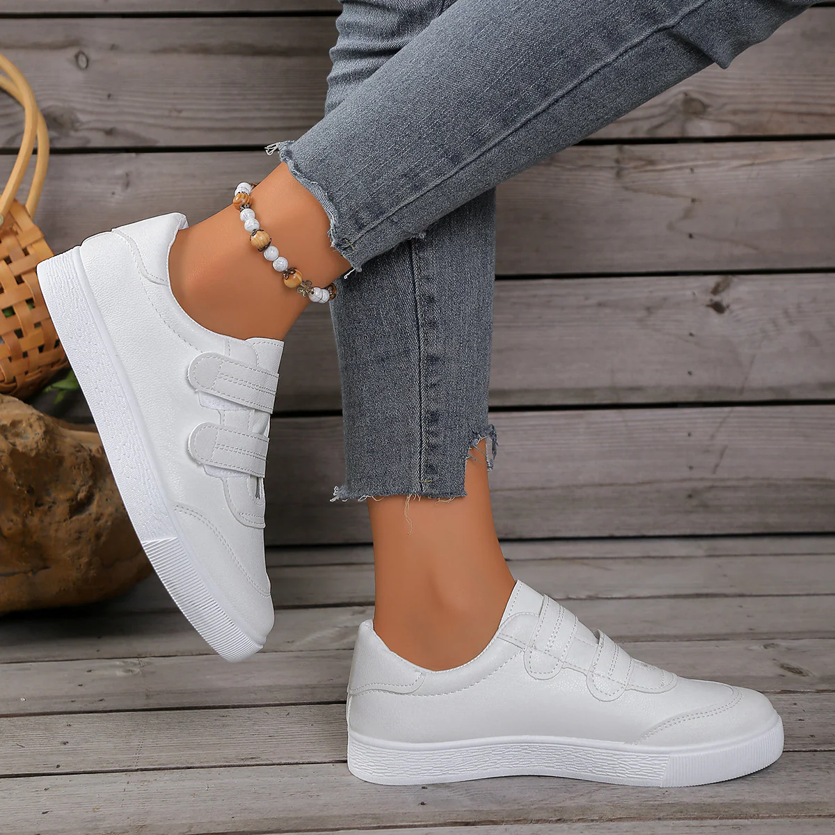 Damen Sneakers mit Klettverschluss und bequemer Innensohle Heidi Mode - Image 2