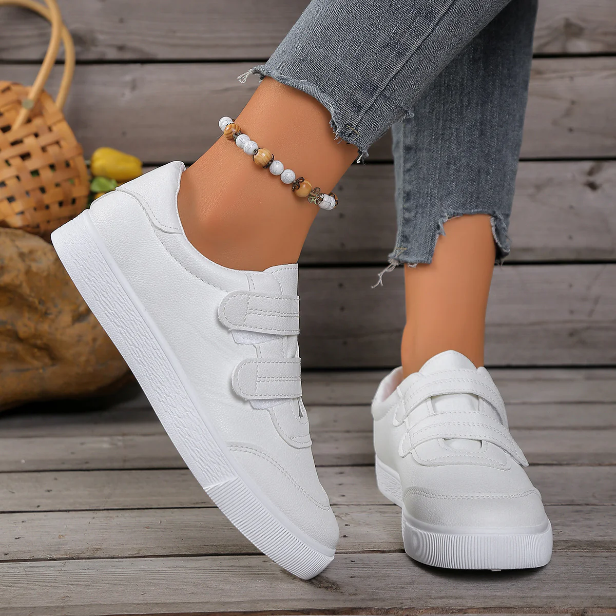 Damen Sneakers mit Klettverschluss und bequemer Innensohle Heidi Mode - Image 3
