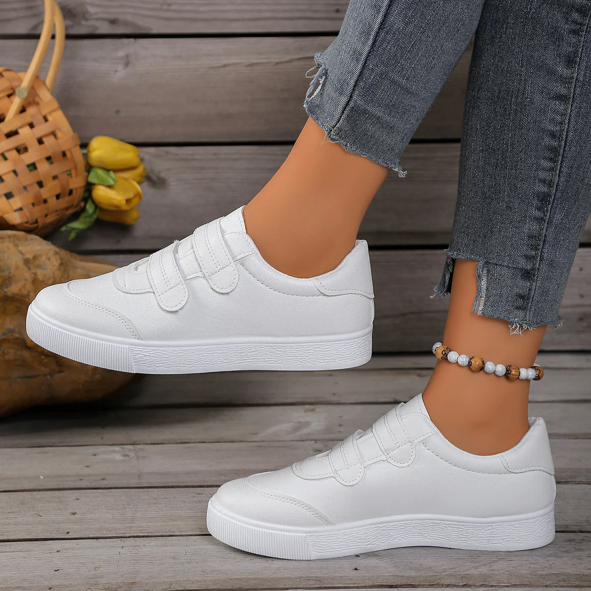 Damen Sneakers mit Klettverschluss und bequemer Innensohle Heidi Mode - Image 4