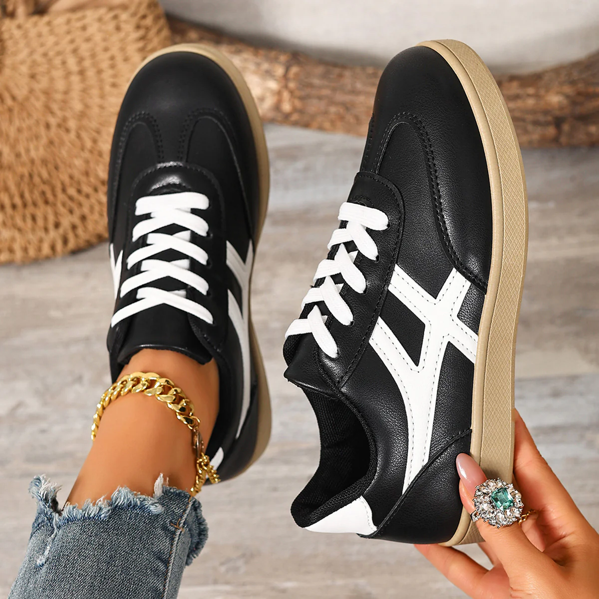 Damen Sneakers mit modischem Design und komfortabler Laufsohle Heidi Mode - Image 4