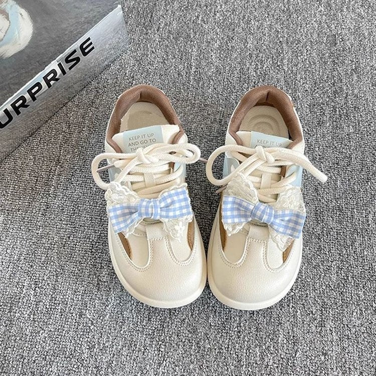 Damen Sneakers mit romantischem Rüschendetail und gepolsterter Sohle Heidi Mode - Image 5