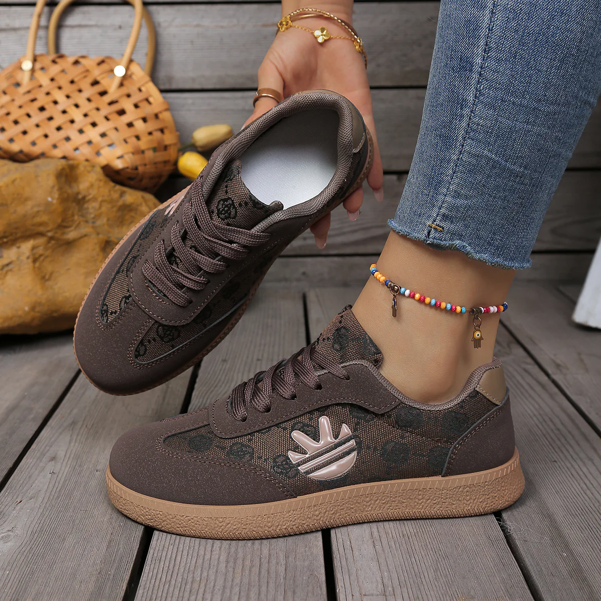 Damen Sneakers mit rutschfester Sohle und weichem Obermaterial Heidi Mode