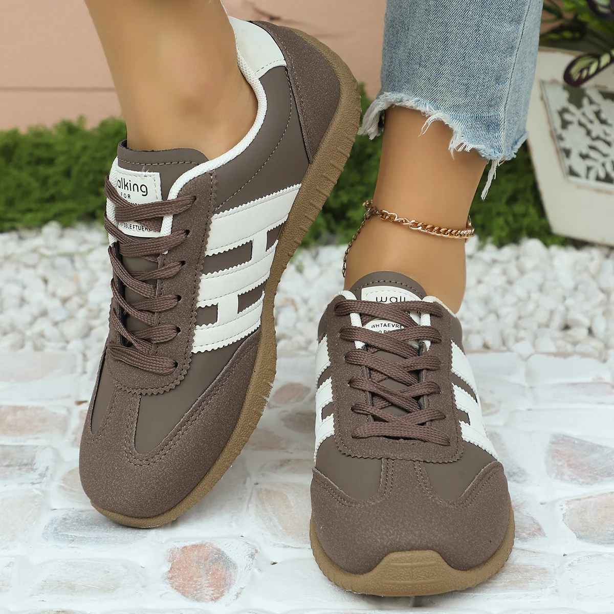Damen Sneakers mit strukturiertem Obermaterial und bequemer Dämpfung Heidi Mode - Image 2