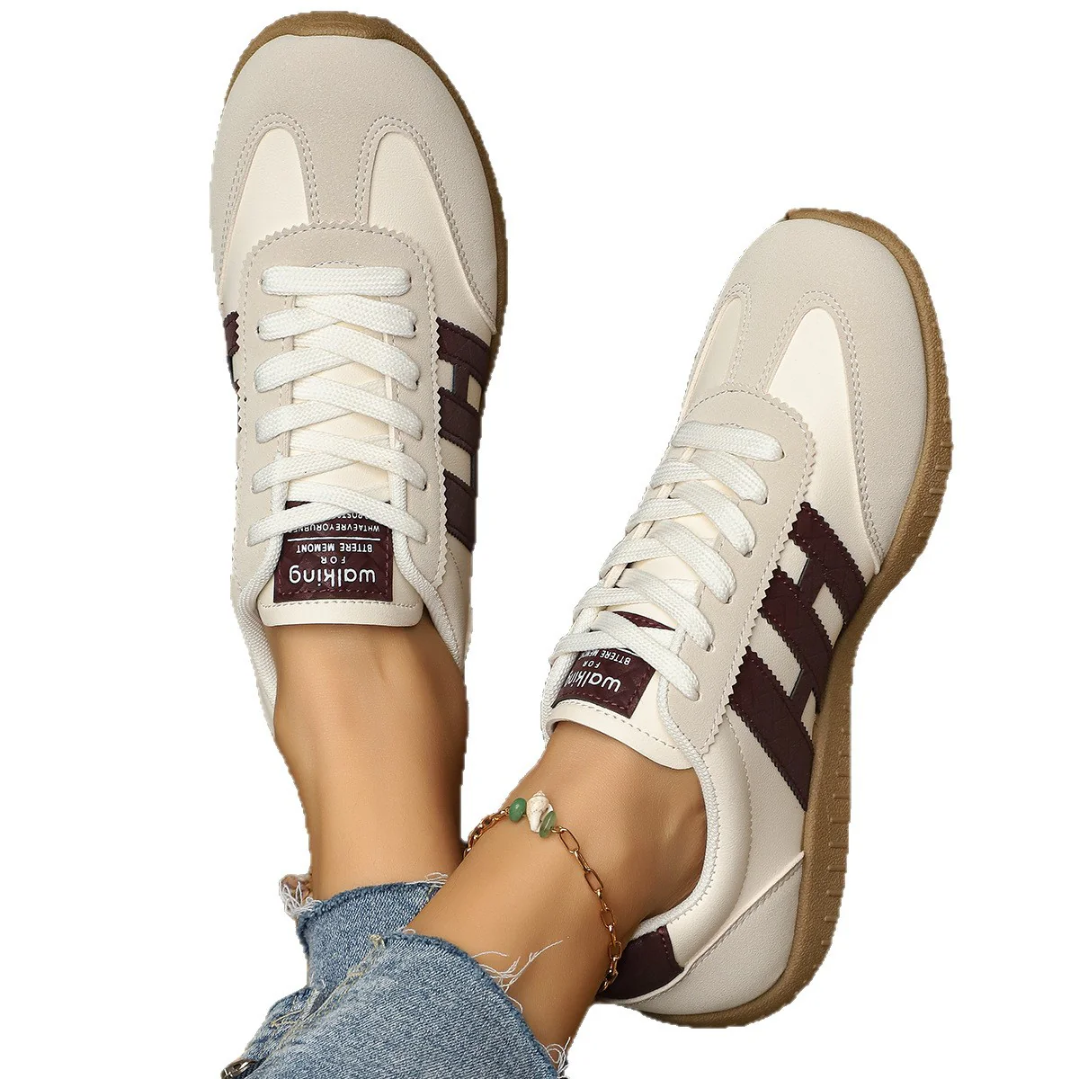 Damen Sneakers mit strukturiertem Obermaterial und bequemer Dämpfung Heidi Mode - Image 5