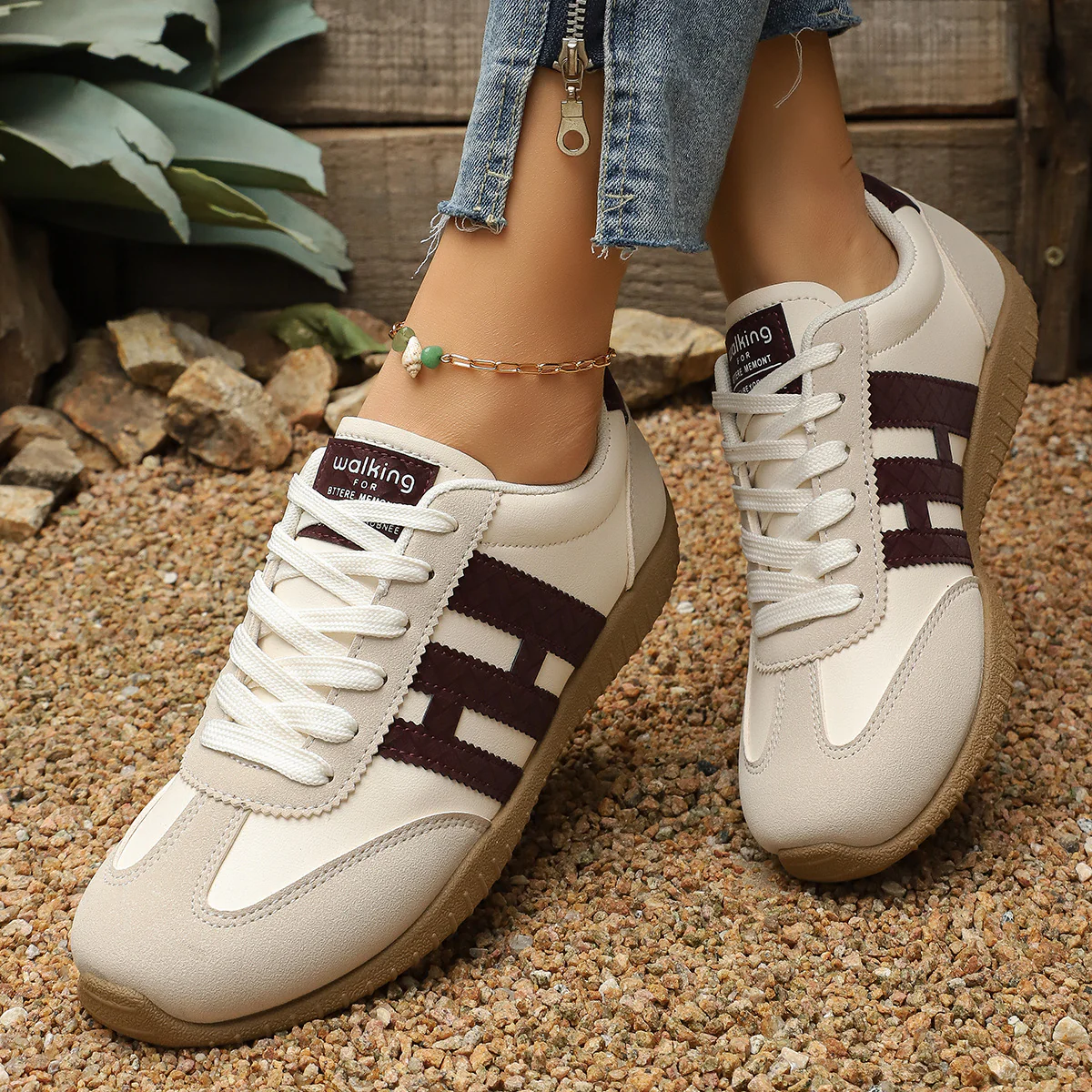 Damen Sneakers mit strukturiertem Obermaterial und bequemer Dämpfung Heidi Mode - Image 6