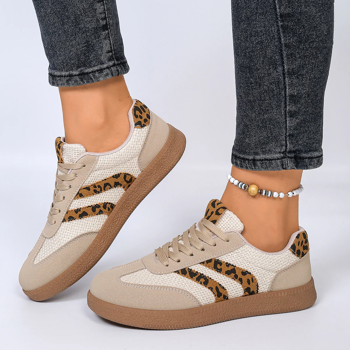 Damen Sneakers mit stylischem Leo-Design und bequemer Dämpfung Heidi Mode