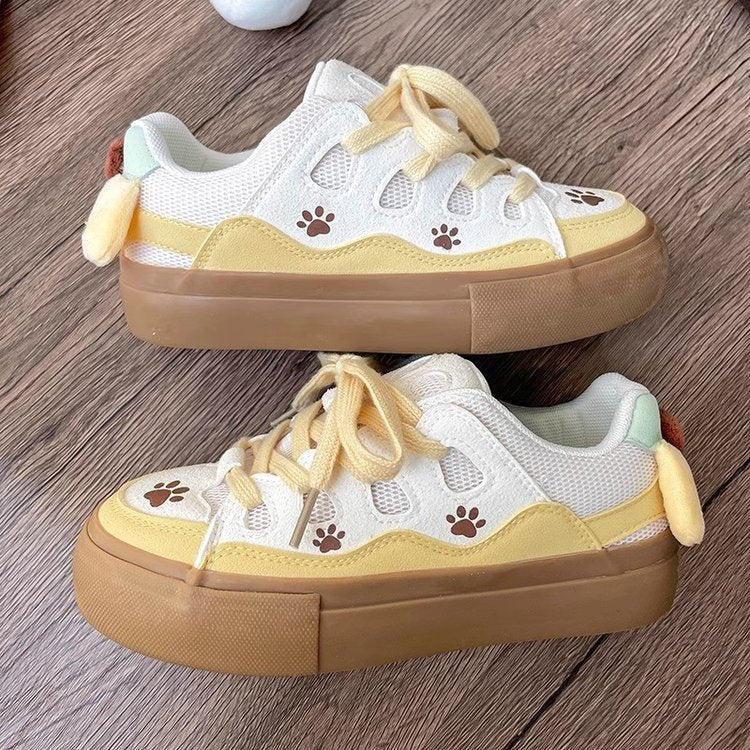 Damen Sneakers mit süßem Pfotenmotiv und atmungsaktivem Mesh-Obermaterial Heidi Mode - Image 3