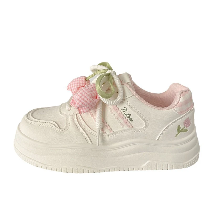Damen Sneakers mit verspieltem Blumenmotiv und gepolsterter Laufsohle Heidi Mode - Image 5
