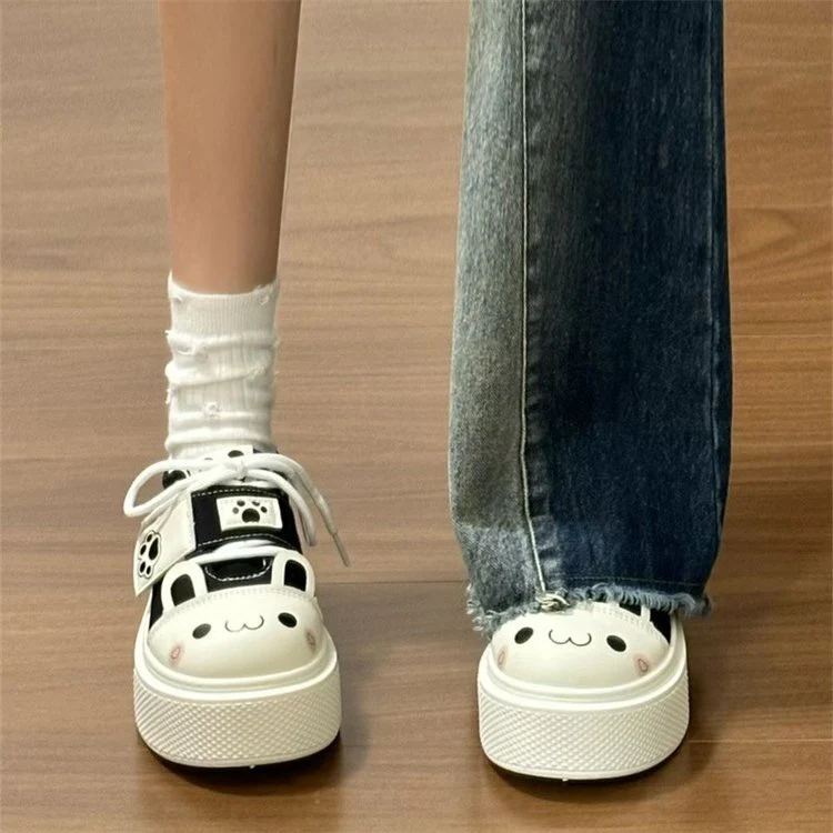 Damen Sneakers mit verspieltem Tiermotiv und bequemem Plateau-Heel Heidi Mode - Image 5