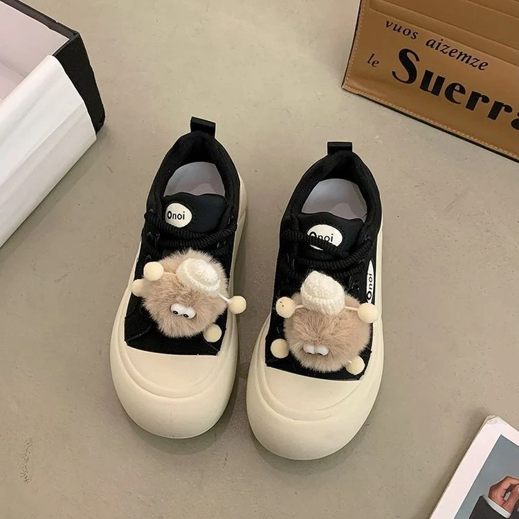 Damen Sneakers mit verspielten Pompons und bequemer Sohle Heidi Mode - Image 2