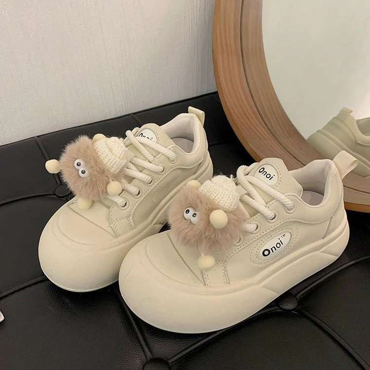 Damen Sneakers mit verspielten Pompons und bequemer Sohle Heidi Mode - Image 3