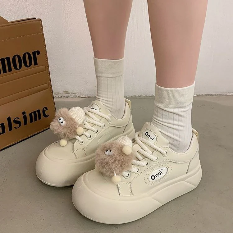Damen Sneakers mit verspielten Pompons und bequemer Sohle Heidi Mode - Image 4