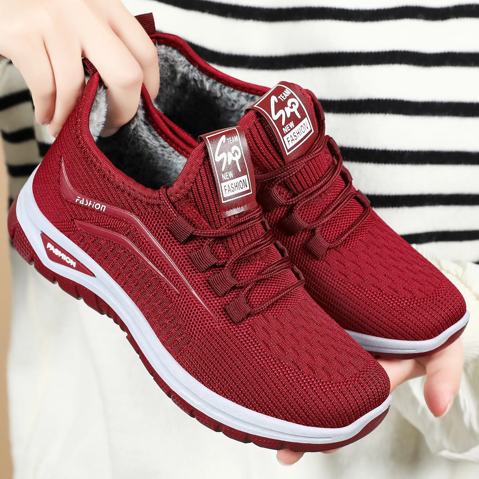 Damen Sneakers mit warmer Innensohle und elastischem Schnellschnürsystem Heidi Mode - Image 2