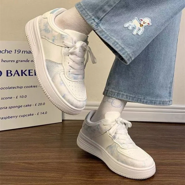Damen Sneakers mit Wasserfarbigem Muster und dämpfendem Sohlenprofil Heidi Mode - Image 4
