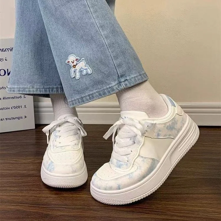 Damen Sneakers mit Wasserfarbigem Muster und dämpfendem Sohlenprofil Heidi Mode - Image 5