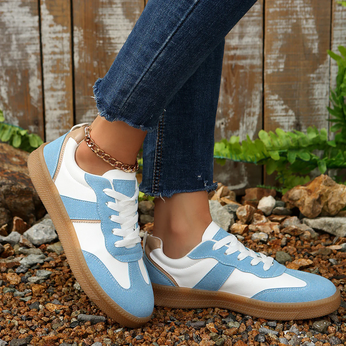 Damen Sneakers mit weichem Obermaterial und rutschfester Laufsohle Heidi Mode - Image 3