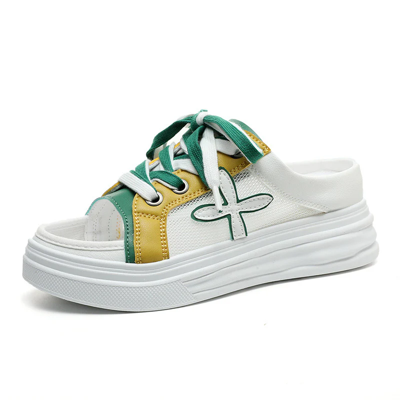 Damen Sommer Sneaker mit offenen Zehen und bequemer Sohle Heidi Mode - Image 5