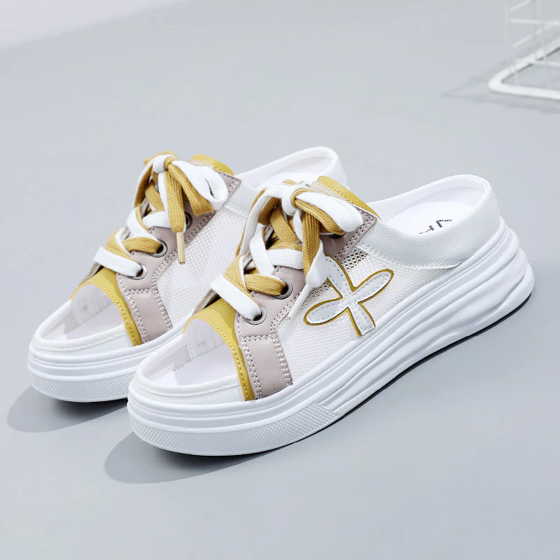 Damen Sommer Sneaker mit offenen Zehen und bequemer Sohle Heidi Mode - Image 7