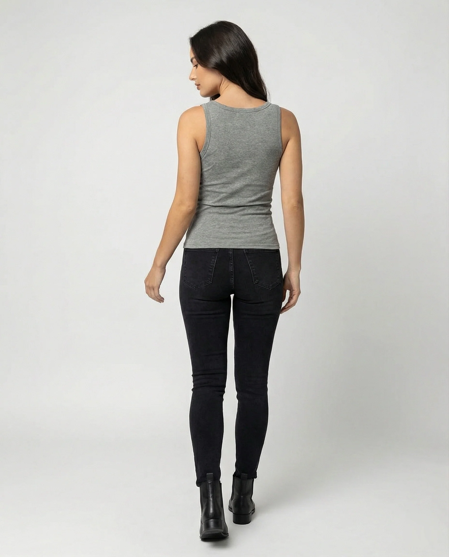 Damen Sommer Tank Top Slim Fit U-Ausschnitt Ärmellos - Image 4