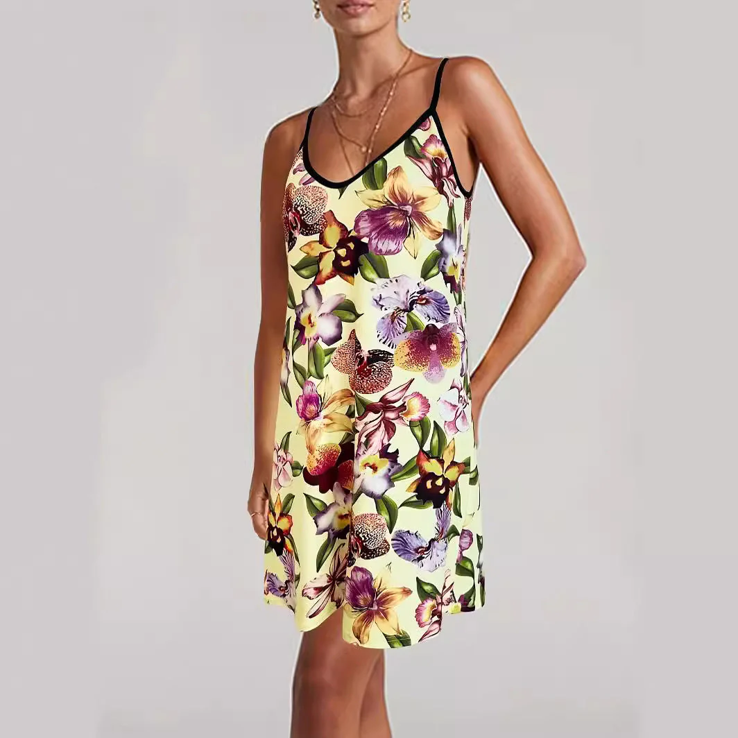 Damen Sommerkleid mit Floralem Print und Verstellbaren Trägern Heidi-Mode - Image 5