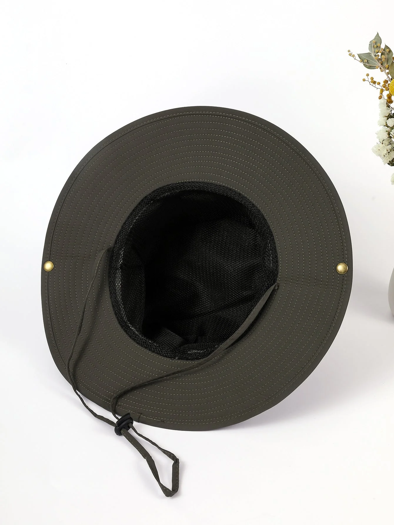 Damen Sonnenhut mit Breiter Krempe und Integriertem Nackenband Heidi-Mode - Image 4