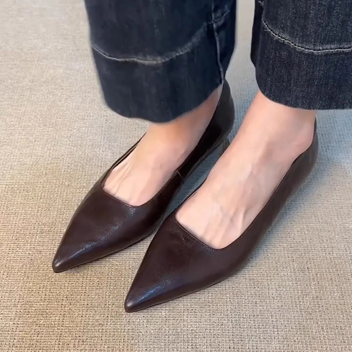 Damen spitze Pumps mit elegantem Design und hochwertiger Lederverarbeitung Heidi Mode - Image 5