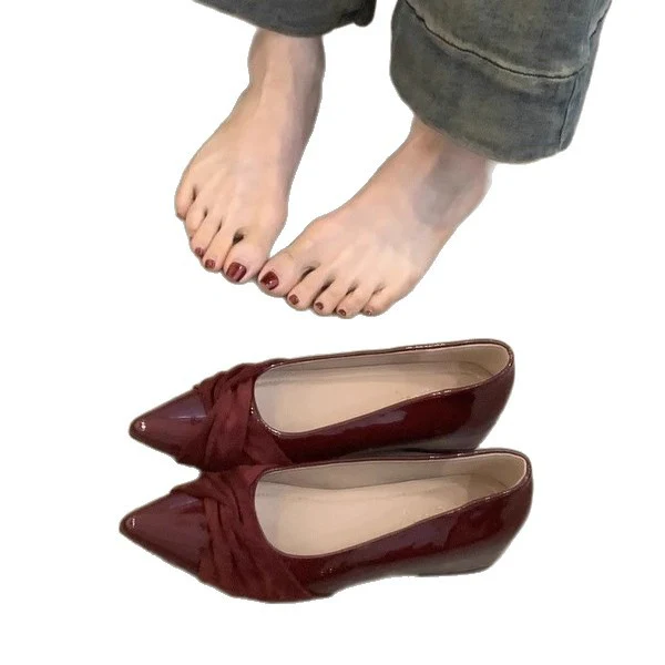 Damen spitze Pumps mit kunstvollem Knoten aus feinem Satin Heidi Mode - Image 5