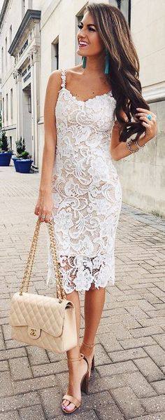 Damen Spitzenkleid mit figurbetontem Schnitt und eleganter Unterfutter Heidi-Mode - Image 4