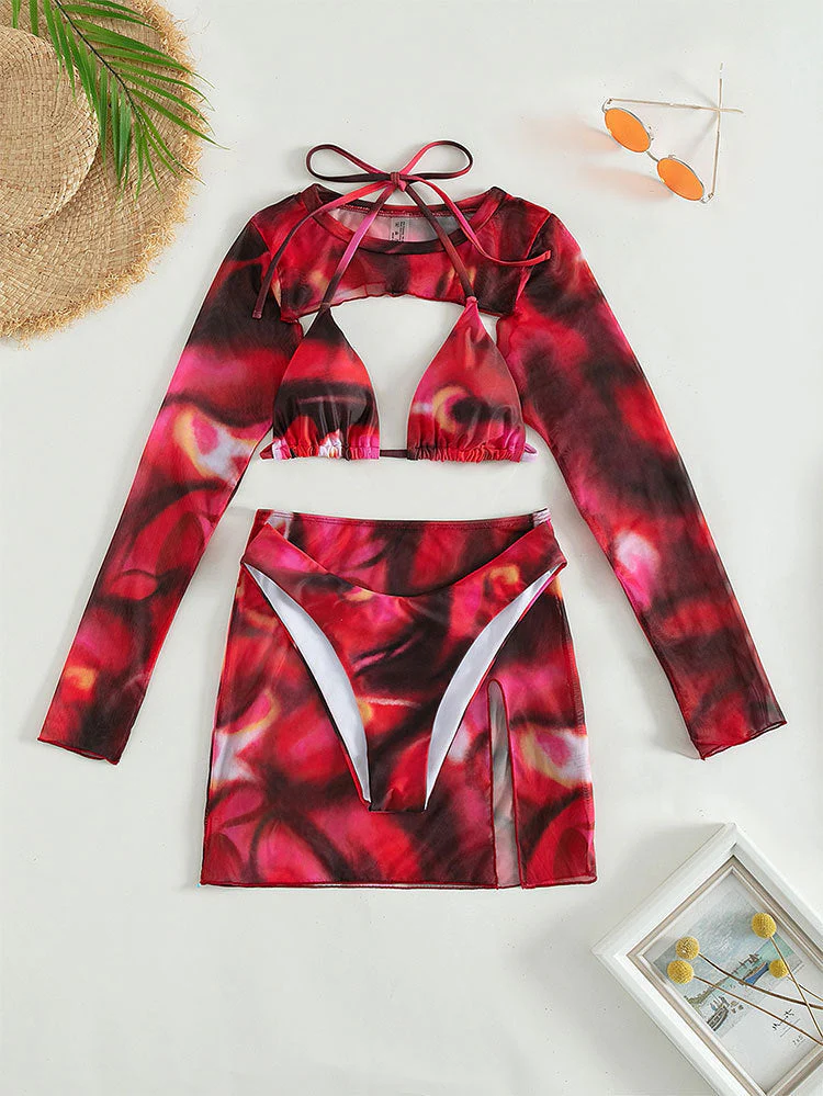 Damen Sport-Bikini-Set mit Langen Ärmeln und Modischem Schnitt Heidi-Mode - Image 10